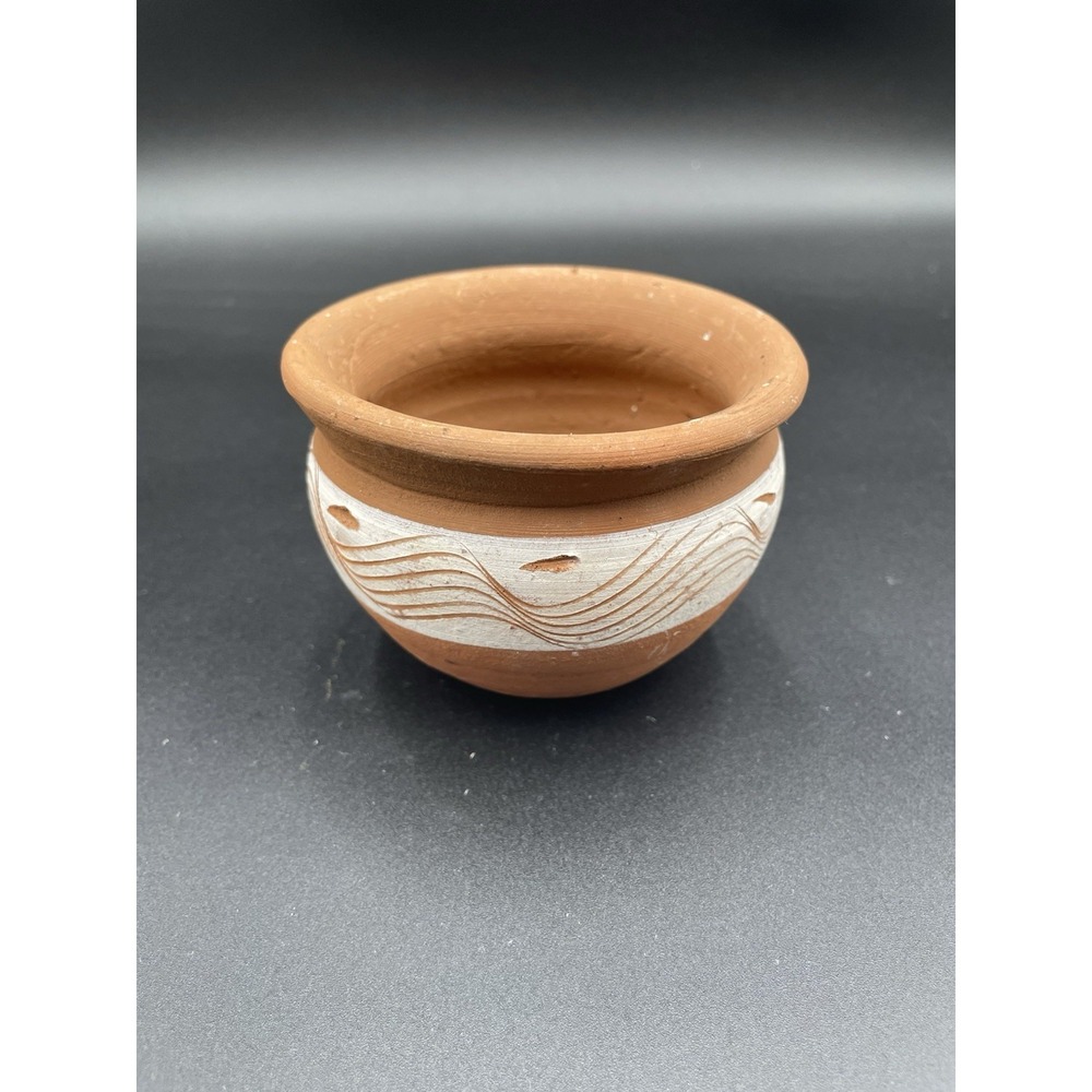 Philippines Terrecotta Pottery Bowl With White Band